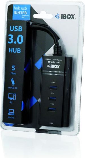 HUB USB iBOX 4x USB-A 3.0 (IUH3FB) 2