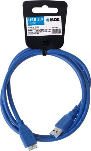 Kabel USB iBOX USB-A - microUSB 1 m Niebieski (IKU3M1) 1