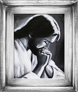 GO-BI Obraz - Chrystus - olejny, ręcznie malowany 27x32cm uniwersalny 1