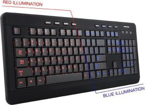 Klawiatura Modecom Backlight MC-9006 Przewodowa Czarna DE (K-MC-9006-100-U-DE) 3