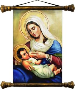 GO-BI Obraz Maryja ręcznie malowany 45x48cm uniwersalny 1