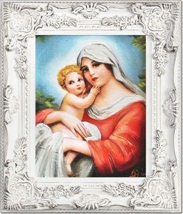 GO-BI Obraz Maryja ręcznie malowany 28x33cm uniwersalny 1