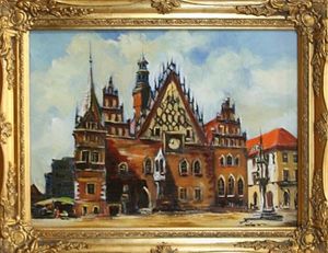 GO-BI Obraz Wrocław ręcznie malowany 37x47cm uniwersalny 1