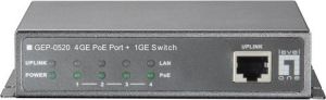 Switch LevelOne POE 5-PORT 1GB / 4 POE 61,6W/15,4W-PORT (GEP-0520) 3