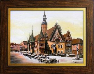 GO-BI Obraz Wrocław ręcznie malowany 37x47cm uniwersalny 1