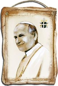GO-BI Obraz Jan Paweł II Ręcznie Malowany 19x27cm uniwersalny 1