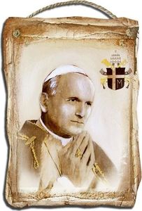 GO-BI Obraz Jan Paweł II Ręcznie Malowany 19x27cm uniwersalny 1