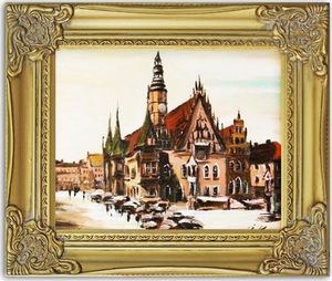 GO-BI Obraz Wrocław ręcznie malowany 27x32cm uniwersalny 1
