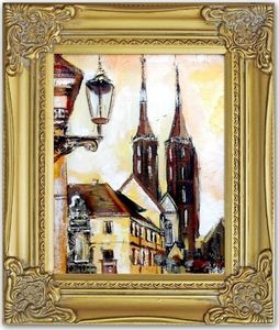 GO-BI Obraz - Wrocław - olejny, ręcznie malowany 27x37cm uniwersalny 1