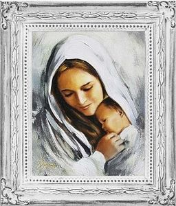 Pigmejka Obraz ręcznie malowany Maryja 27x32cm uniwersalny 1