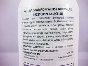 Cannaderm Natura Szampon włosy normalne i przetłuszczające się 2