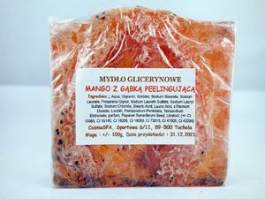 Cosmo SPA Mydło w kostce Soczyste mango z gąbką loofah 100g 2