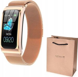 Smartwatch GepardWatches SmartWatch AK12 Damski Smartband Krok Puls Ciśnienie Gold Bracelet Milanese 1