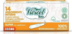 Vivicot Vivicot BIO- Tampony higieniczne super chłonne z aplikatorem 14szt 1