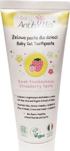 Pierpaoli Anthyllis Baby - Pasta do zębów dla dzieci Bez Fluoru truskawkowa 75 ml 1