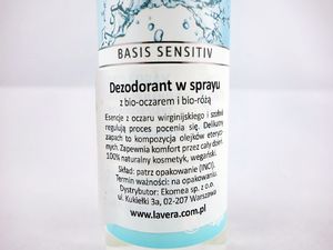 Lavera Lavera BASIS SENSITIV Dezodorant w sprayu z bio-oczarem i bio-różą 75ml 3