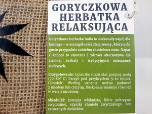 India Cosmetics India Cosmetics- Goryczkowa Herbata Relaksująca z konopi 1