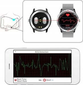 Smartwatch Smartwatch N58 Zegarek Ekg Kalorie Ppg Puls Ciśnienie 7