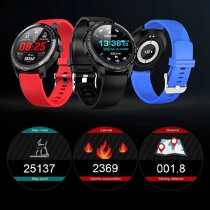 Smartwatch Smartwatch L9 Ciśnieniomierz Puls Ekg Zegarek Ip68 Czarny z Czarnym Eko-Skórzanym paskiem 15