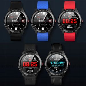 Smartwatch Smartwatch L9 Ciśnieniomierz Puls Ekg Zegarek Ip68 Czarny z Czarnym Eko-Skórzanym paskiem 16