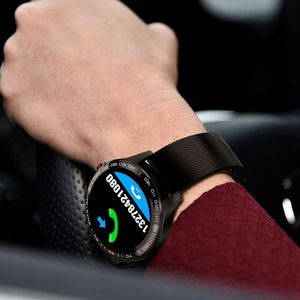 Smartwatch Smartwatch L9 Ciśnieniomierz Puls Ekg Zegarek Ip68 Czarny z Czarnym Eko-Skórzanym paskiem 5