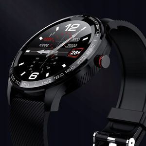 Smartwatch Smartwatch L9 Ciśnieniomierz Puls Ekg Zegarek Ip68 Czarny z Czarnym Eko-Skórzanym paskiem 10