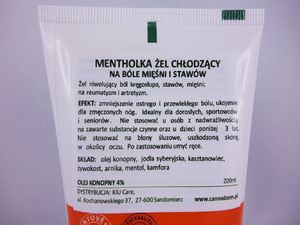 Cannaderm Cannaderm- Mentholka Żel chłodzący na bóle mięśniowe i stawowe 3