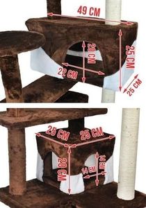 Drzewko dla kota 120 cm - brązowo-białe (UA 20-2 Brown) 5
