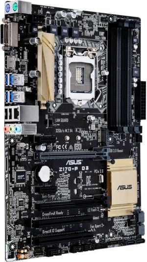 Płyta główna Asus Z170-P D3, Z170, QuadDDR3-1600, SATA3, M.2, HDMI, DVI, ATX SKYLAKE 4
