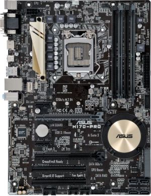 Płyta główna Asus H170-PRO, H170, QuadDDR4-2133, SATAe, SATA3, HDMI, DVI, ATX 2
