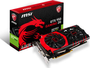 Karta graficzna MSI GeForce CUDA GTX950 GAMING 2GB DDR5 PCI-E 128BIT 2DVI/HDMI/DP GTX 950 GAMING 2G 2