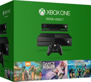 Microsoft Xbox One 500GB + Kinect + Dance Central Spotlight + Kinect Sports Rivals + Zoo Tycoon (7UV-00173) 1