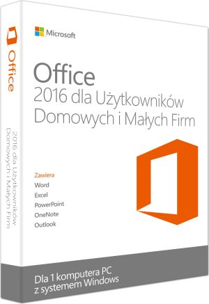 Microsoft Office 2016 dla Użytkowników Domowych i Małych Firm PL 32/64-bit Medialess (T5D-02439) 1
