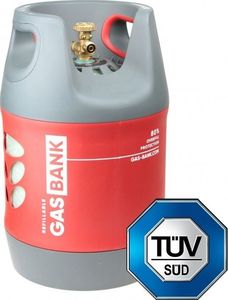 GasBank GasBank SINGLE 7.5 kg - LPG Butla Gazowa DIN (G12 KLF) Wejście/Wyjście uniwersalny 1
