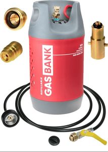 GasBank GasBank SINGLE 11 kg + zestaw do zdalnego tankowania (1.5m) DISH + adaptery M10 zestaw na Europe uniwersalny 1