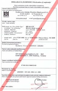 GZWM Podwieszany Zbiornik gazu LPG z wyjściem fazy lotnej do kamperów i przyczep uniwersalny 2