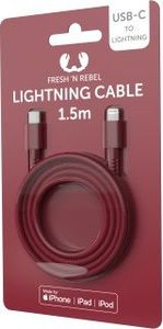 Kabel USB Fresh n Rebel USB-C - Lightning 1.5 m Czerwony (001911450000) 3