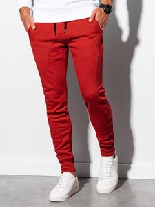 Ombre Spodnie męskie dresowe P867 - czerwone XL 1