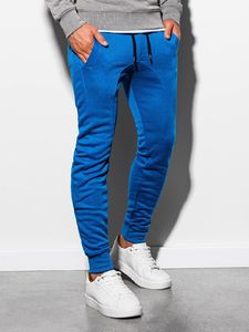 Ombre Spodnie męskie dresowe P867 - niebieskie XXL 3