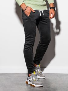 Ombre Spodnie męskie dresowe P867 - czarne XL 1