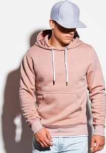 Ombre Bluza męska z kapturem B979 - jasnobeżowa S 4