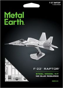 Metal Earth Metal Earth, F-22 Raptor F22 Myśliwiec model do składania metalowy. 1
