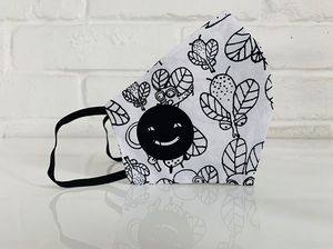 E-druk Maseczka Wielokrotnego Użytku Dziecięca Bawełna MD05 Biała r. XS 2