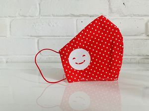 E-druk Maseczka Wielokrotnego Użytku Dziecięca Bawełna MD10 Czerwona r. XS 2