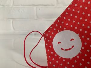 E-druk Maseczka Wielokrotnego Użytku Dziecięca Bawełna MD10 Czerwona r. XS 3