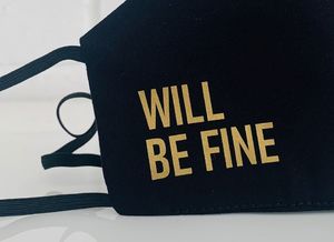 E-druk Maseczka Ochronna Wielokrotnego Użytku MM18 Czarna z napisem r. S 3