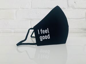 E-druk Maseczka Ochronna Wielokrotnego Użytku MM20 Czarna z napisem r. S 2