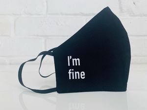 E-druk Maseczka Ochronna Wielokrotnego Użytku MM19 Czarna z napisem r. S 2