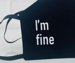 E-druk Maseczka Ochronna Wielokrotnego Użytku MM19 Czarna z napisem r. S 3