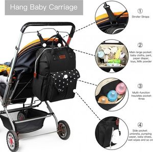 Kono Plecak torba 2w1 dla mamy czarna DIAPER KN90 4